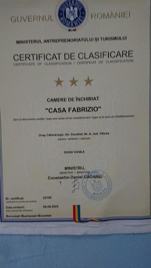Casa Fabrizio Hotell Călimăneşti Eksteriør bilde